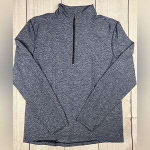 EUC! Lululemon Surge Warm 1/2 Zip Active Pullover LM3AN8S Heather Blue Sz Medium